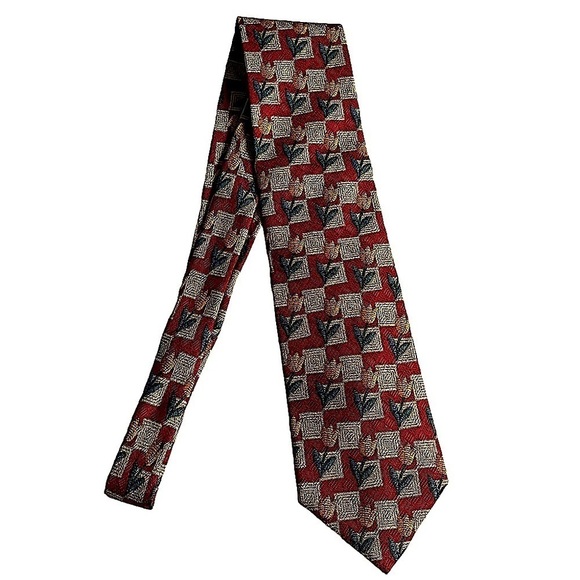 𝅺ERMENEGILDO Zegna Silk Tulip Tie Made in Italy - Picture 1 of 6